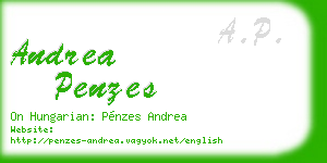 andrea penzes business card